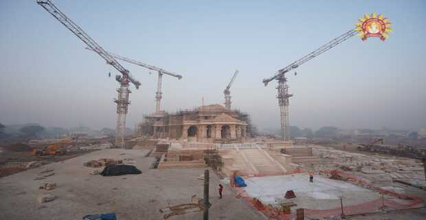 राम मंदिर की ताजा तस्वीरें - Source - (श्री रामजन्मभूमि तीर्थ क्षेत्र)